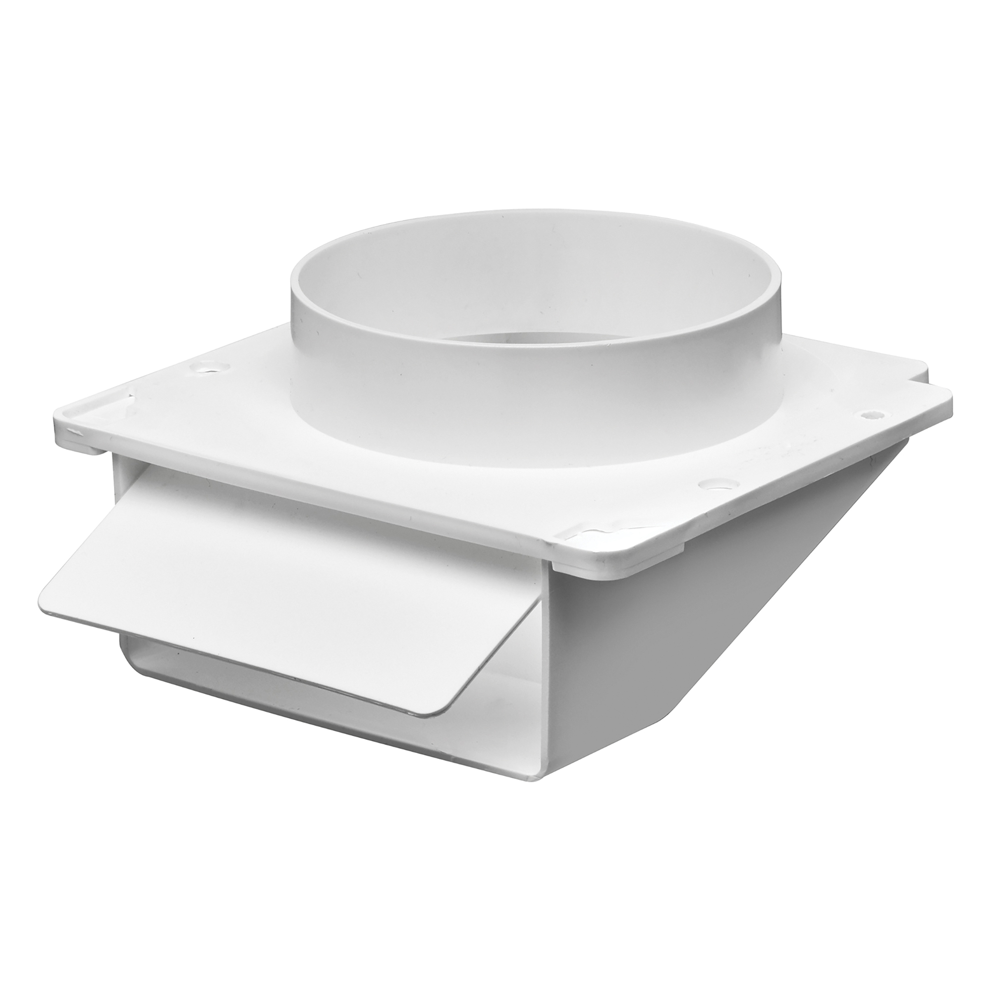 Lambro 4in. Plastic Soffit Exhaust Dryer Vent with Damper — White, Model# 143W